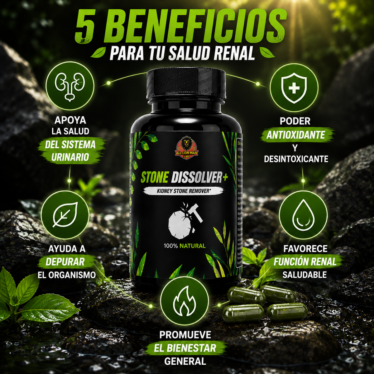 Stone Dissolver+ | Alivio Renal Natural