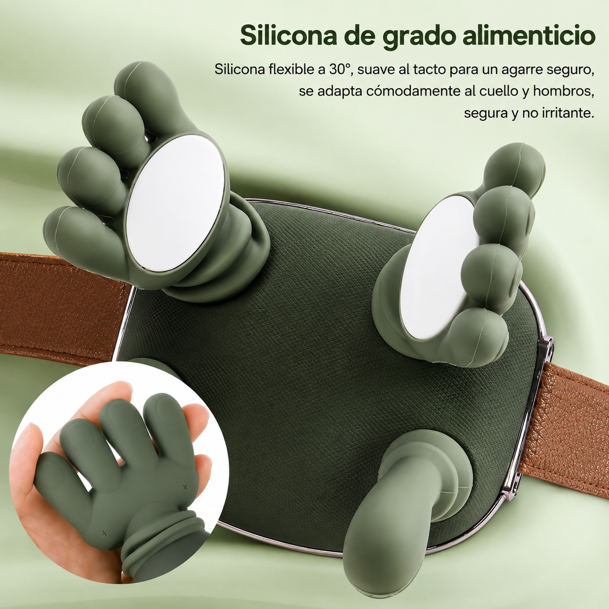 Masajeador De Cuello Con Manos Verde | Alivio Instantáneo