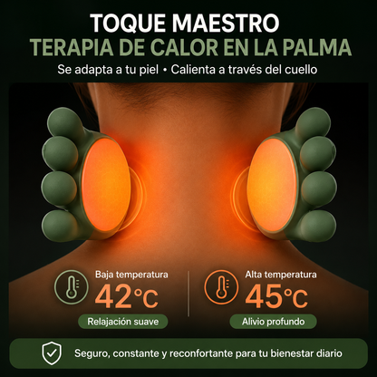Masajeador De Cuello Con Manos Verde | Alivio Instantáneo