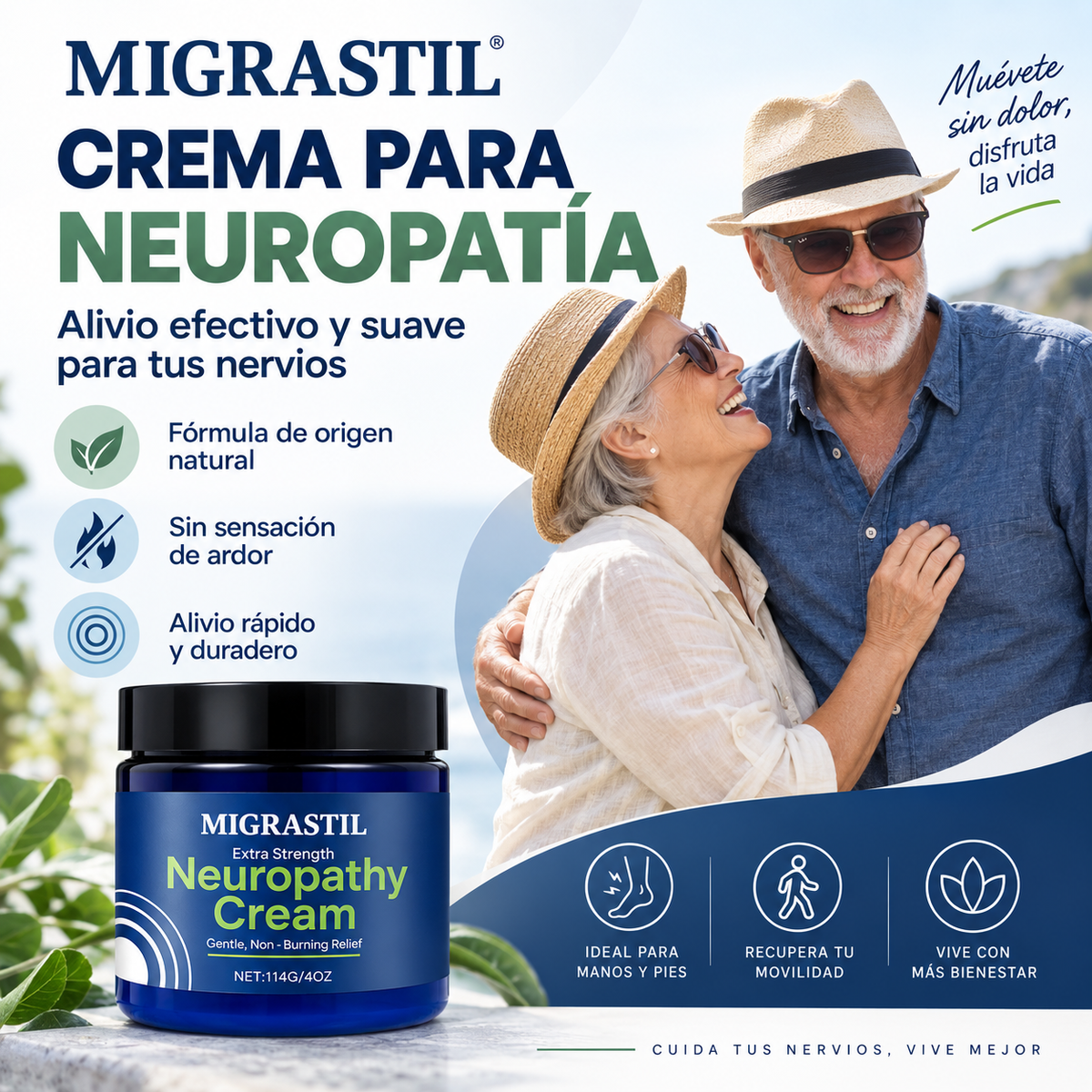 Crema Migrastil para Neuropatía│Calma que se siente al instante